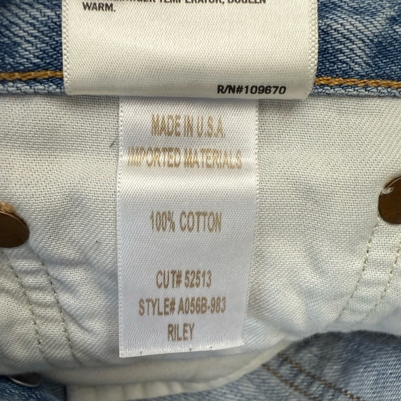 Agolde Distressed Riley Crop Jean 31 100% Cotton No Stretch - Picture 6 of 9